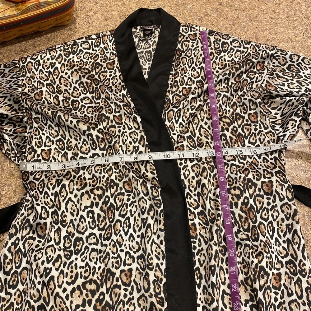 Victoria’s Secret Animal Print Robe Black,Brown,Off White /Cream XS/S/TP/P FLAWS